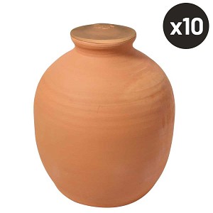 Ollas pot en terre cuite à enterrer - 10 litres - lot de 10
