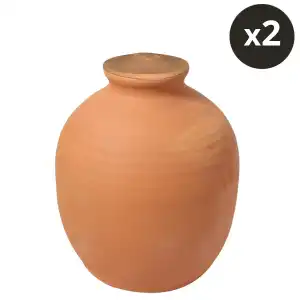 Ollas pot en terre cuite à enterrer - 5 litres - lot de 2