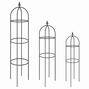 Tuteurs colonne - Obélisque floral - lot de 3