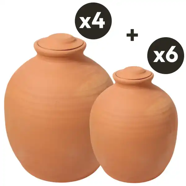 lot ollas 4x10L 6x5L