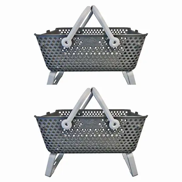 lot panier cagette legumes gris