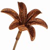 Tuteur fleur Hémérocalle en fer brut 18cm