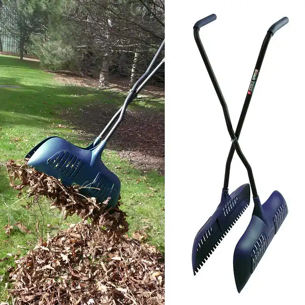 mains ramasse feuilles bleu  mains ramasse feuilles bleu