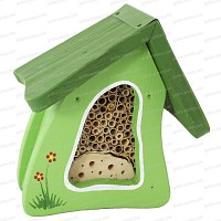 Villa à insectes h.23cm Vert