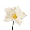 Fleur en céramique sur tige à planter - Malva Sylvestris blanche