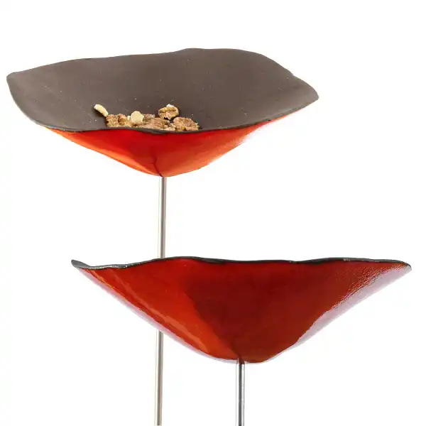 mangeoire coquelicot ceramique 11cm