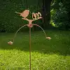 Mangeoire à balancier modèle oiseaux en acier corten