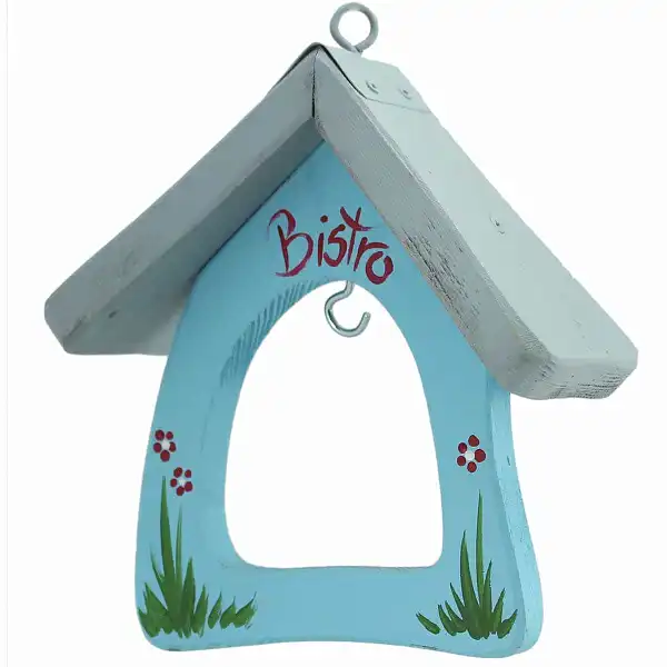 mangeoire oiseau bistro bleu