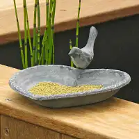 Mangeoire oiseau en fonte, modèle coeur