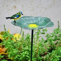 Mangeoire oiseau Fleur sur pied - Mésange bleue