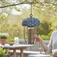 Mangeoire pour oiseaux silo à suspendre Gland - D.19 x H.28cm