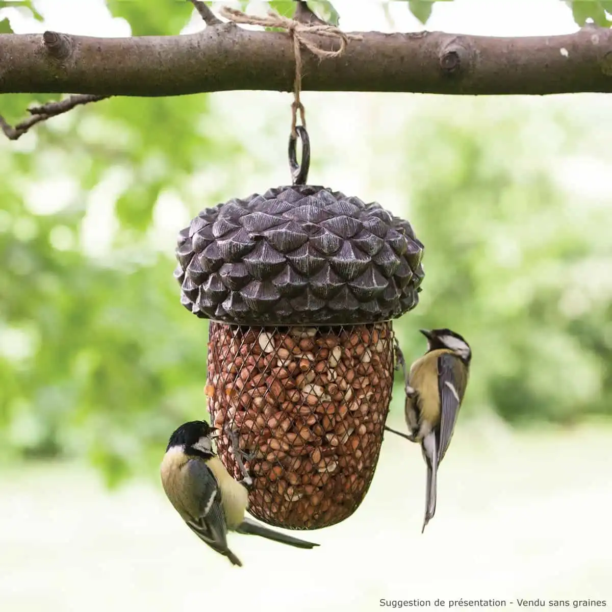 Mangeoire pour oiseaux à suspendre - Gland Haut. 22cm  Mangeoire pour oiseaux à suspendre - Gland Haut. 22cm