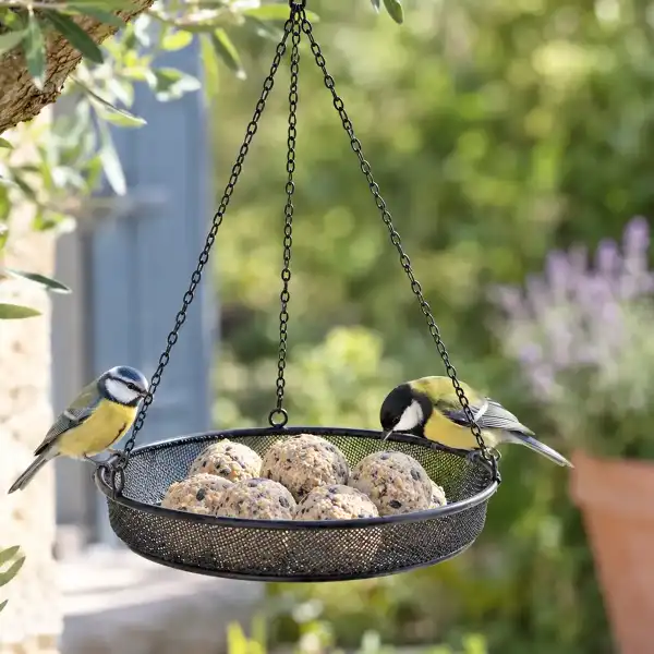 mangeoire oiseaux suspendue metal