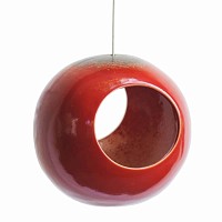 Mangeoire oiseau sixties Rond rouge
