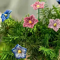 Mauve en céramique sur tige à planter - Déco jardin