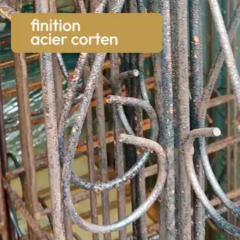 Arche deja rouill&eacute;e, en acier corten r&eacute;sistant