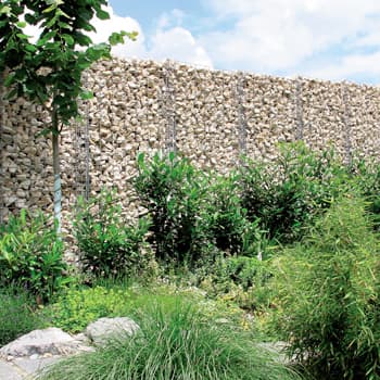 Mur séparatif en cages gabion
