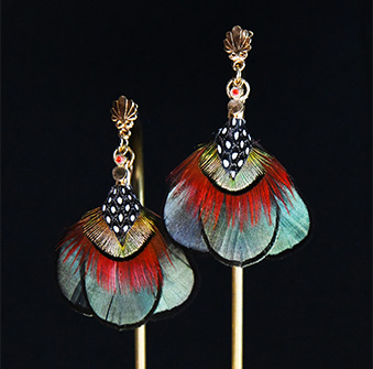 Boucles d'oreille Fleur de Plumes