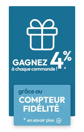 Gagnez 4% sur chacunes de vos commandes* grâce à notre programme fidélité
