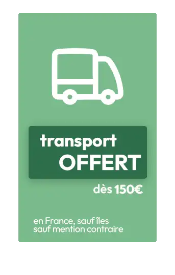 Frais de port offerts à partir de 150€* voir conditions