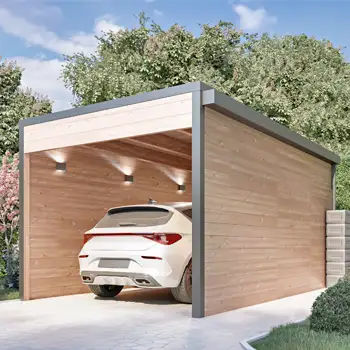 Carport en bois et alu pour voiture