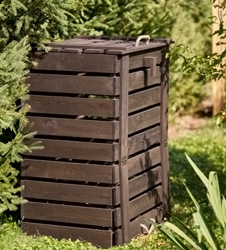 Composteur en bois pour jardin 600L