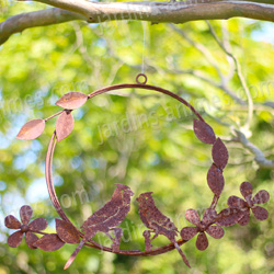 Couronne oiseaux en métal pour jardin Couronne oiseaux en métal pour jardin