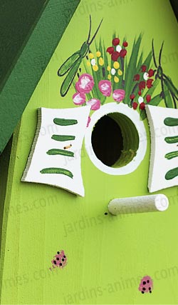 Nichoir oiseau à planter avec son pieu Nichoir oiseau à planter avec son pieu