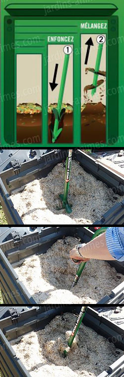 Mélangeur de compost à ailettes rétractables pour une utilisation plus facile et efficace Mélangeur de compost à ailettes rétractables pour une utilisation plus facile et efficace