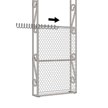 Installation d'une grille sur une arche