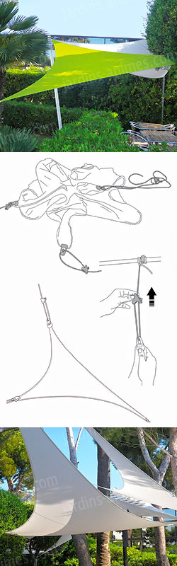 Voile d'ombrage résistante, extensible Voile d'ombrage résistante, extensible