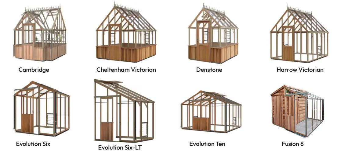 Mod&egrave;les de serre en bois Alton