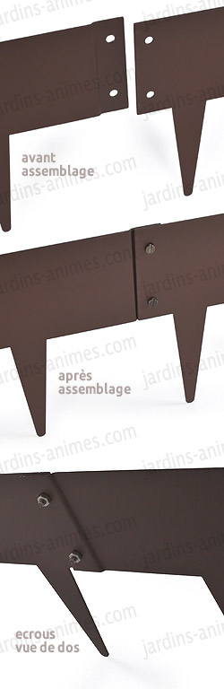 Etapes simples d'assemblage de la bordure Etapes simples d'assemblage de la bordure