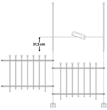Etapes de montage de la cloture Pratic sur sol dur Etapes de montage de la cloture Pratic sur sol dur