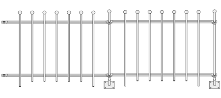 Rendu du montage de la cloture Pratic sur sol dur