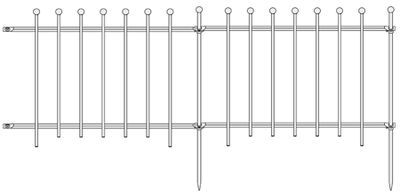 Rendu du montage de la cloture Pratic sur sol meuble
