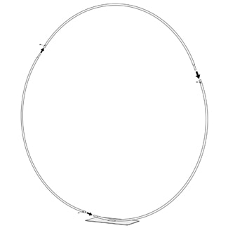Montage porte de lune 250 cm Montage porte de lune 250 cm