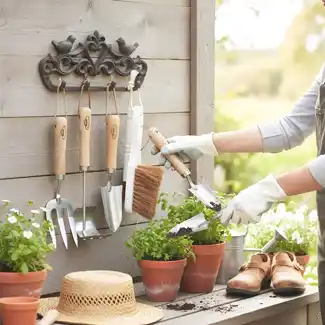 Pat&egrave;re ext&eacute;rieur pour outils de jardin