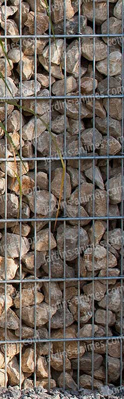 Gabion, cage en fer à garnir de pierres pour un effet décoratif ou mur de soutenement