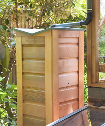 Récupérateur eau de pluie en bois 100L Gabriel Ash, vente au meilleur prix