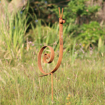 Silhouette serpent en métal pour jardin