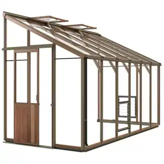 Serre adoss&eacute;e Alton en bois