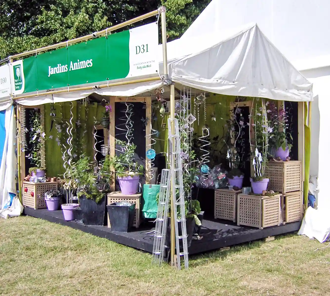 l'un des premiers stands sur des f&ecirc;tes des plantes majeures an Angleterre : Chelsea Flower Show, Hampton court, country living fair...