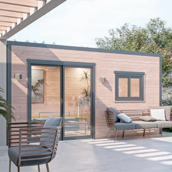 Studio pour jardin habitable en bois et aluminium