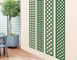 Treillis pour plantes grimpantes en bois, fabrication française