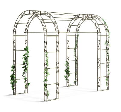 Arche de jardin en fer pouvant accueillir des plantes grimpantes