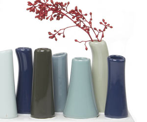 Vase 8 tubes en céramique couleur
