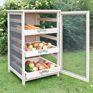 Meuble Légumier Fruitier - 3 tiroirs - H.81cm - poignée métal