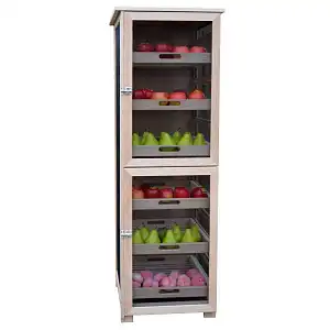 Légumier fruitier 6 tiroirs modèle haut - Poignée métal  Légumier fruitier 6 tiroirs modèle haut - Poignée métal