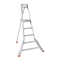 Echelle tripode Mimax+5 sécurisée - H.1,89m - 3 pieds ajustables